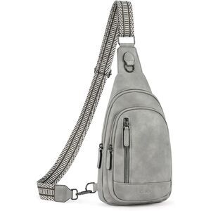 Women Dark Gray Imported Faux Leather Unique Sling Cross Body Backpack